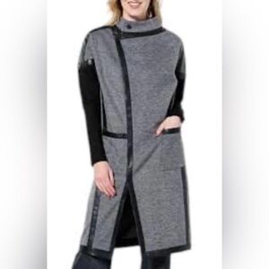 G by Giuliana Black Label Hacci Knit Tapered Overcoat, Small